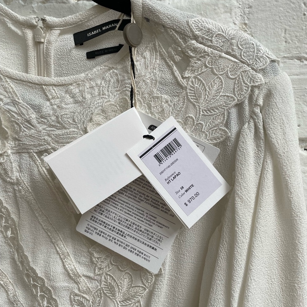Isabel Marant White Ruffled Top - Picture 5 of 6